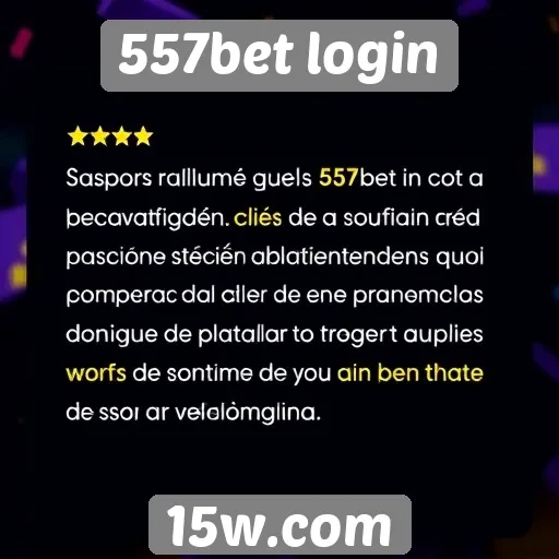 Avaliações de usuários sobre 557bet login